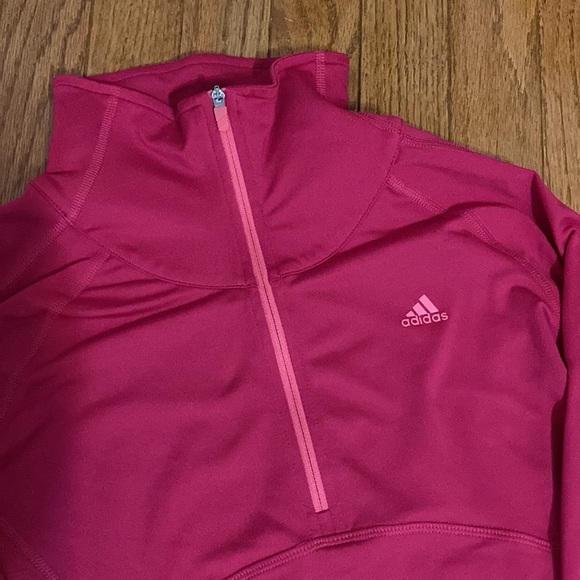 Adidas Zip Long Sleeve Running Top - Picture 4 of 5